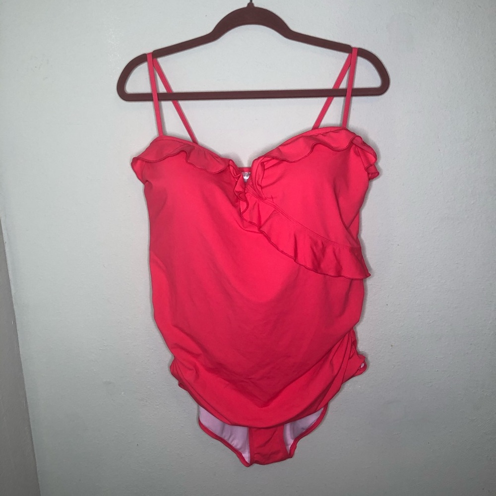 Joules Coral Pink One Piece Swimsuit Size 14
